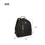 Tote&Carry Apollo BFF Backpack for Women, Vegan Leather, Water-Resistant, Carry-On Luggage for Travel, Work & Daily Use (Snake Skin, Black)