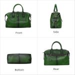 Iswee Satchel Bags Retro Leather Purses for Women Handbags Shoulder Bags Luxury Tote Hobo Cross Body Work Doctor Bag Pocketbooks(Green)
