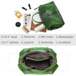 Iswee Satchel Bags Retro Leather Purses for Women Handbags Shoulder Bags Luxury Tote Hobo Cross Body Work Doctor Bag Pocketbooks(Green)