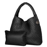 Chic Large Woven Leather Tote Bag for Women