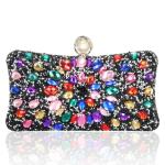 Beaguful Women's Evening Bags Sparkly Rhinestone Clutch Purses Luxury Handbags Black/Multicolor