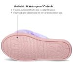 JIASUQI Women's Cross Plush Fuzzy House Slippers Fur Furry Slide Sandals Memory Foam Bedroom Summer Slippers for Women Purple Colorful 8-9