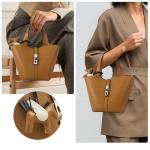 Kadynow Tote Bag for Women Vegan Leather Bucket Purse for Women Top Handle Handbag Shoulder Bag with Detachable Small Purse Red