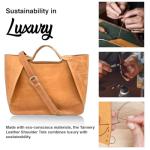 Stylish Tan Leather Tote Bag for Women