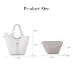 Kadynow Tote Bag for Women Vegan Leather Bucket Purse for Women Top Handle Handbag Shoulder Bag with Detachable Small Purse Red