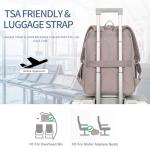 EMPSIGN Laptop Backpack Purse for Women and Men with USB Charging Port, 15.6 Inch Travel Water Resistant Quilted Backpack, High-Capacity 30L Work Business Computer Backpack, Quilted Grey Pink