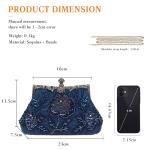 CORIOS 1920s Beaded Evening Clutch Bag for Women