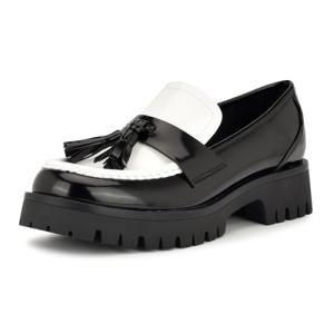 Nine West Women's Black and White Loafers 8.5
