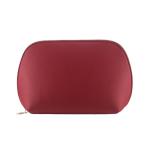 Red PU Leather Travel Makeup Bag for Women
