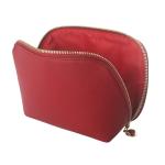 Red PU Leather Travel Makeup Bag for Women