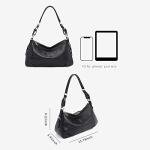 Kattee Black Soft Leather Vintage Hobo Handbag