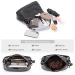 Kattee Black Soft Leather Vintage Hobo Handbag