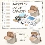 Stylish Apricot Women's Laptop Backpack for Travel