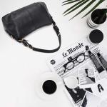 Kattee Black Soft Leather Vintage Hobo Handbag