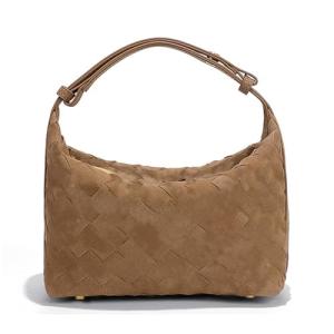 Chic Khaki Suede Hobo Bag for Women