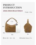 Chic Khaki Suede Hobo Bag for Women