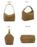 Chic Khaki Suede Hobo Bag for Women