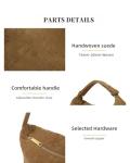 Chic Khaki Suede Hobo Bag for Women