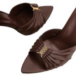 Burgundy Pointed Toe High Heel Stiletto Sandals