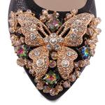 VYKF Women’s Foldable Rhinestone Ballet Flats