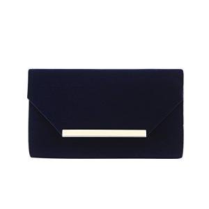 TrendsBlue Navy Velvet Evening Clutch Handbag
