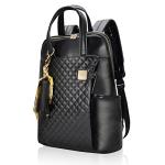 Slim Black Laptop Backpack for Women - Stylish & Water-Resistant