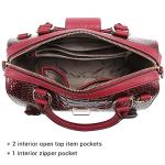 Dasein Vegan Leather Crocodile Barrel Handbag