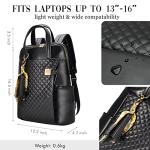 Slim Black Laptop Backpack for Women - Stylish & Water-Resistant