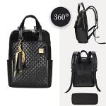 Slim Black Laptop Backpack for Women - Stylish & Water-Resistant