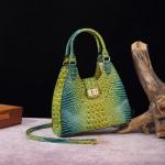 Stylish Crocodile Embossed Leather Tote Bag for Women