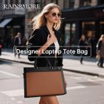Chic Waterproof Vegan Leather Laptop Tote for Women