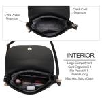 Chic EVVE Black Small Crossbody Bag with Tassel