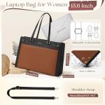 Chic Waterproof Vegan Leather Laptop Tote for Women