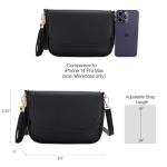 Chic EVVE Black Small Crossbody Bag with Tassel