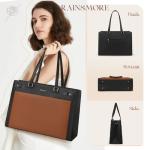 Chic Waterproof Vegan Leather Laptop Tote for Women