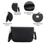 Chic EVVE Black Small Crossbody Bag with Tassel