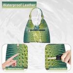 Stylish Crocodile Embossed Leather Tote Bag for Women