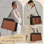 Chic Waterproof Vegan Leather Laptop Tote for Women