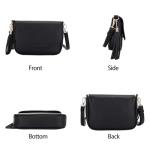 Chic EVVE Black Small Crossbody Bag with Tassel