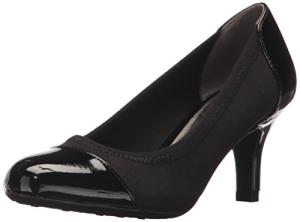 LifeStride Parigi Stretch Black Dress Pumps for Women
