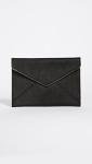 Rebecca Minkoff Black Leo Envelope Clutch Bag