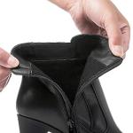 GLOBALWIN Women's Black High Heel Platform Boots