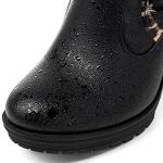GLOBALWIN Women's Black High Heel Platform Boots