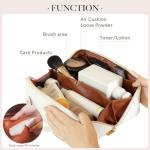 BIVIZKU Large Checkered Makeup Travel Bag