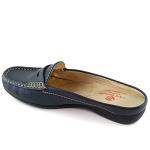 Marc Joseph New York Navy Grainy Leather Mules