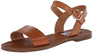 Steve Madden Women’s Tan Leather Flat Sandals