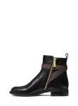 Michael Kors Black Leather Farrah Flat Bootie