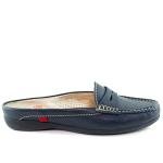Marc Joseph New York Navy Grainy Leather Mules