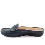 Marc Joseph New York Navy Grainy Leather Mules
