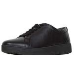 FitFlop Women's Stylish Black Leather Sneakers